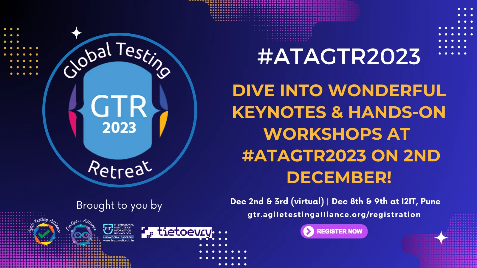 Dive Into Wonderful Keynotes & Hands-On Workshops at #ATAGTR2023 on 2nd December!_