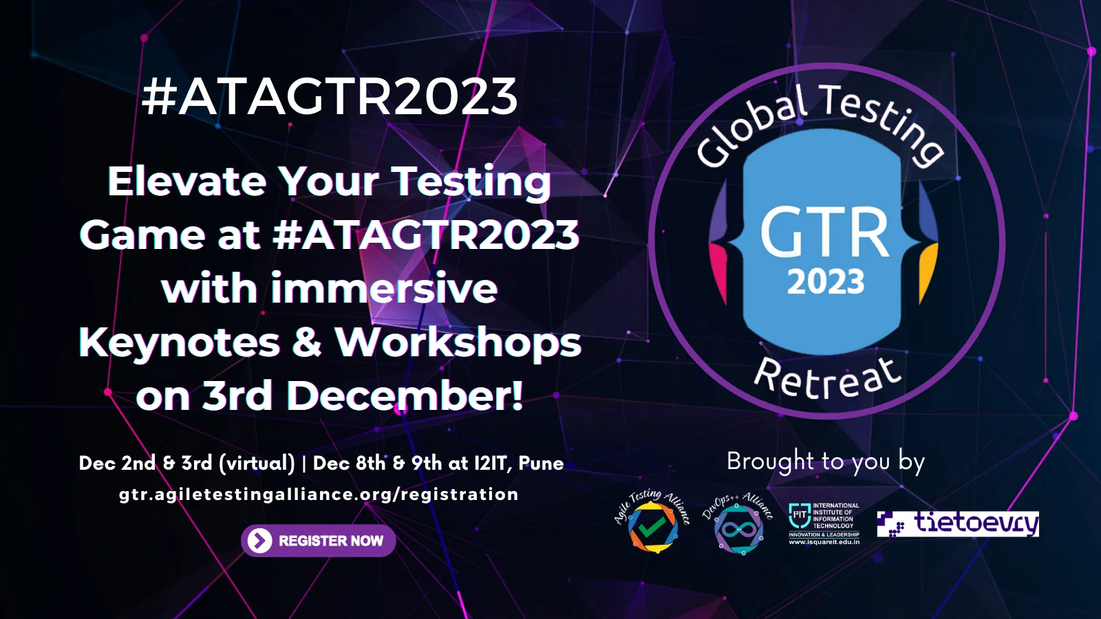 Elevate Your Testing Game at #ATAGTR2023 with immersive Keynotes & Workshops on 3rd December!